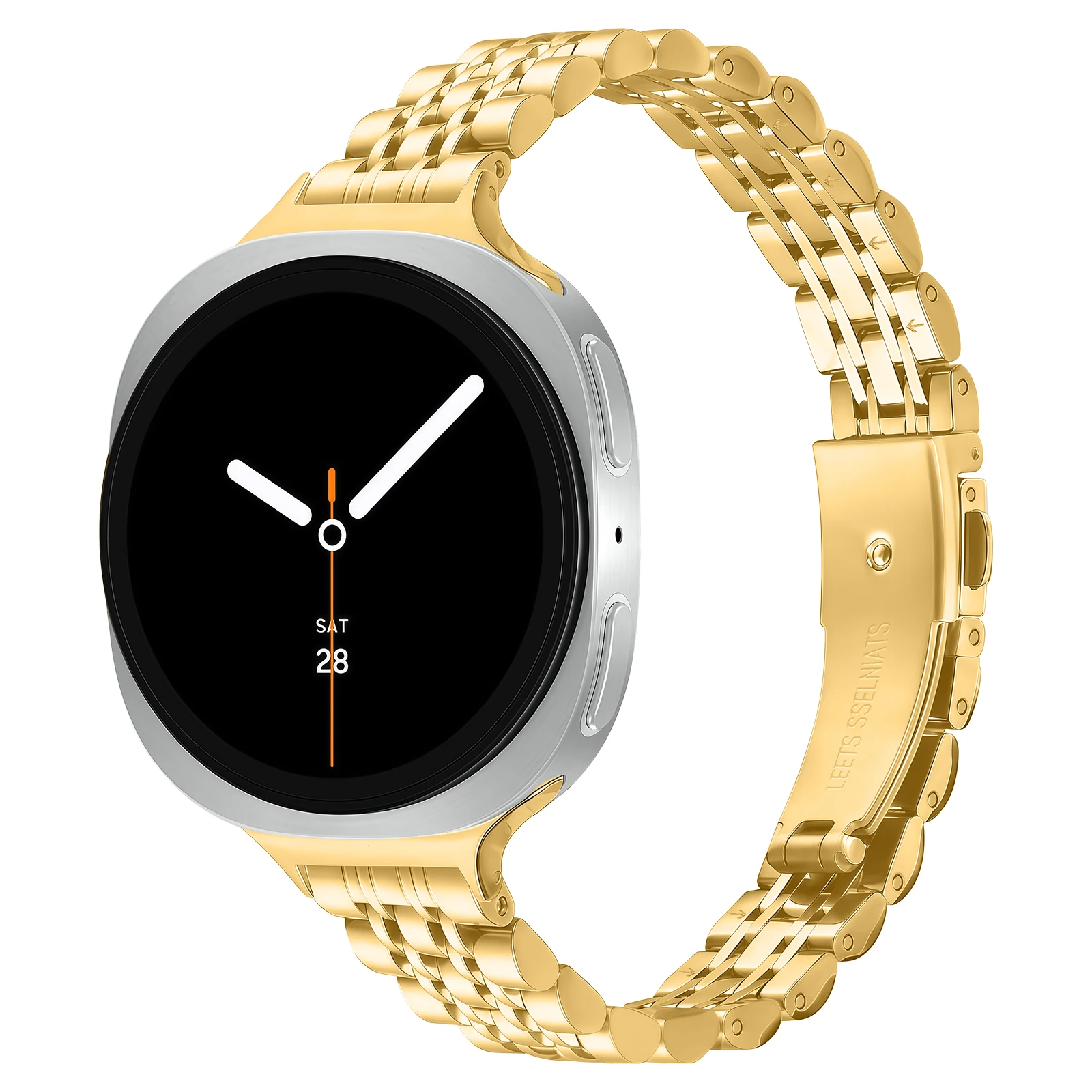 Elegant Stainless Steel Watch Strap - Metal Link Bracelet