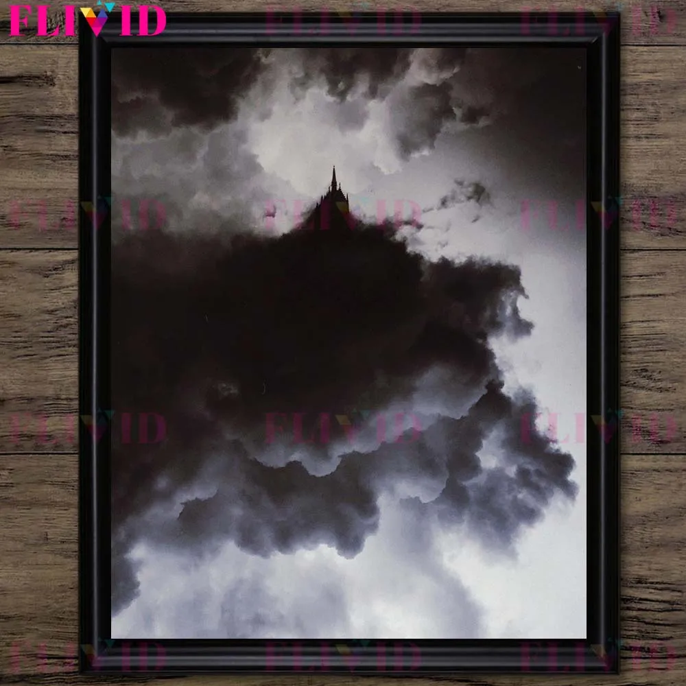 Gothic Surrealism Castle Canvas Art Poster - Vintage Wall Decor