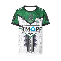 2025 Hot Selling Māori All Stars Mens Rugby Jersey Youth Kids Breathable Oversized Training Unisex Football Uniform
