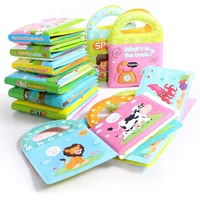 Infant Educational Toys  Can Not Tear Bath Cloth Book Baby Enlightenment Cartoon Waterproof Picture Baby Book  Toy Cloth Book 1