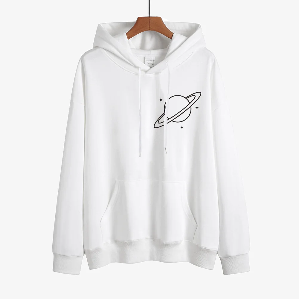 YRYT Street ins trend interplanetary pattern printed men's and women's casual long-sleeved hoodie
