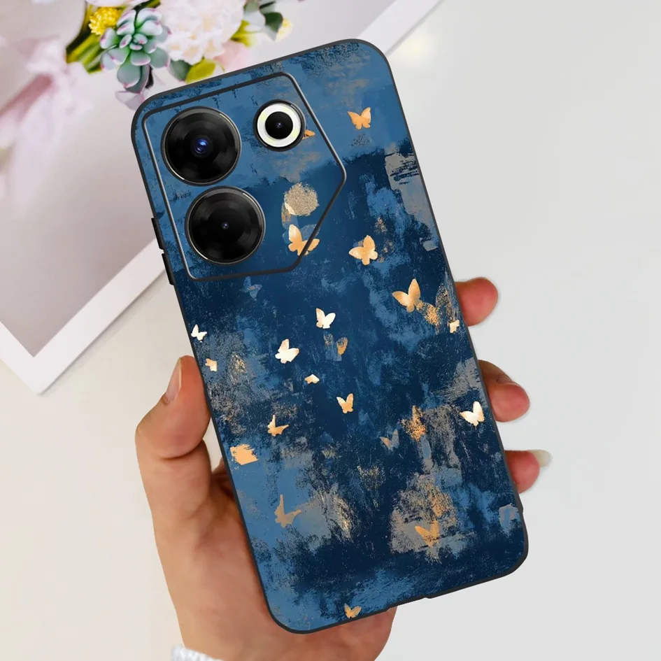 Fashion Butterfly Transparent Soft Silicone Phone Case Cover