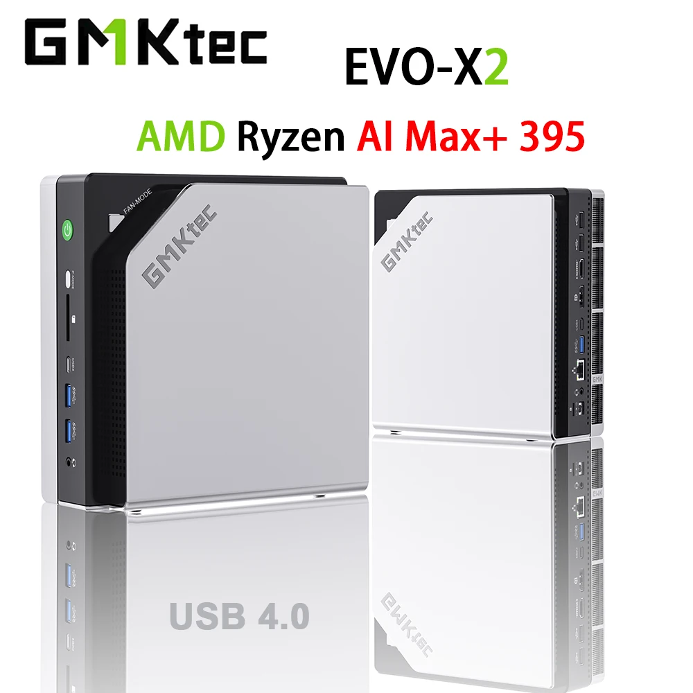 GMKtec MINI PC EVO-X2 Windows11 Pro DDR5 8000 МГц PCle 4.0 M.2 2280 SSD 2.5G LAN HDMI2.0 USB4.0*2 WIFI7 BT5.4 Настільний комп’ютер