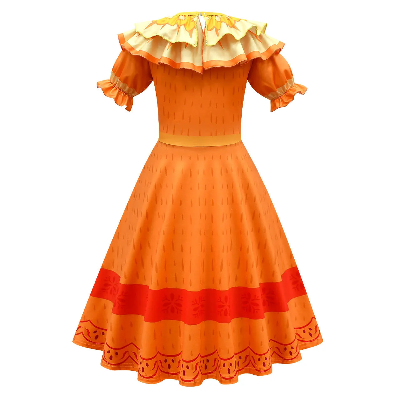 Encanto Volwassen Vrouwen Kids Meisjes Pepa Madrigal Jurk Kostuum Mirabel 'S Tante Cosplay Jurk Zomer Halloween Kostuums Met Zak