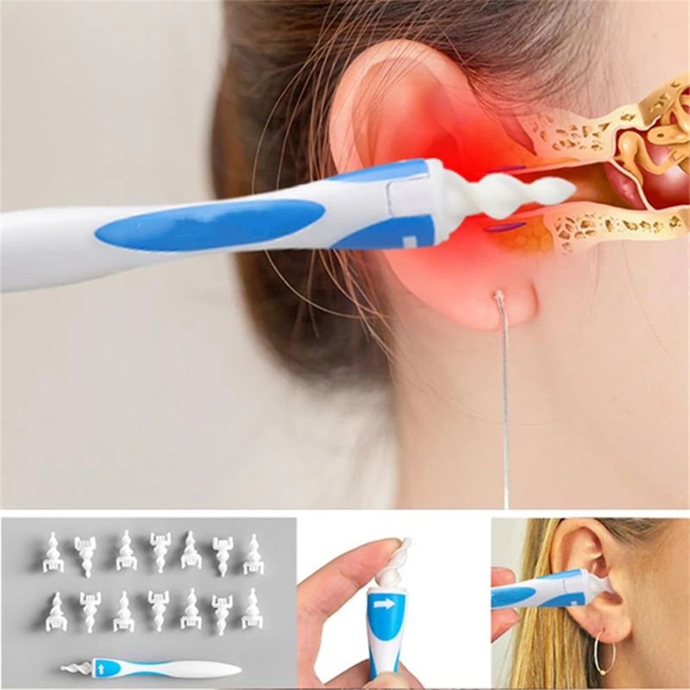 2022 Hot Ear Cleaner Silicon Ear Spoon Tool Set 16 Pcs Care Soft Spiral