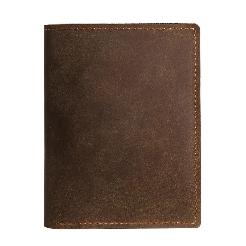 Vintage Crazy Horse Leather Men's Wallet Short Style Fashion Genuine Leather Money Clip Head Layer Cowhide Ca