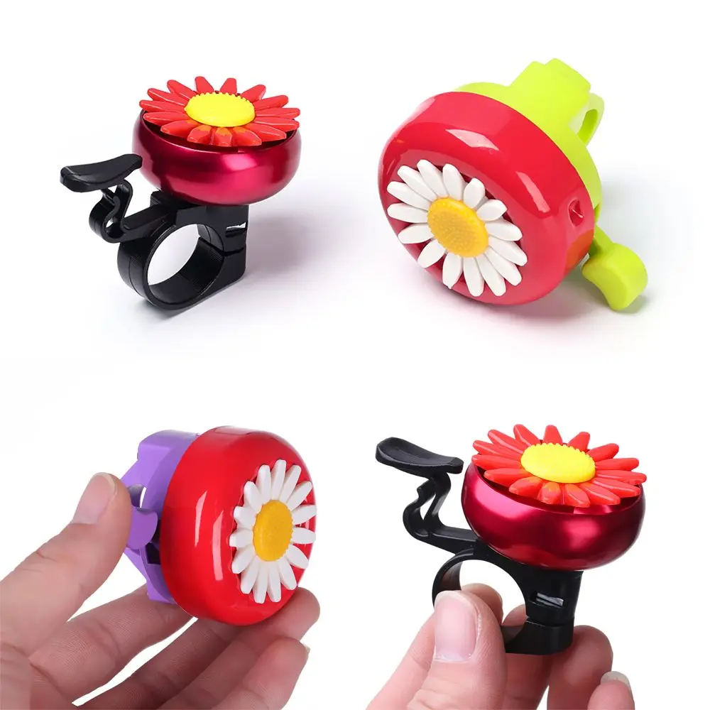 Bicycle Bell Kids Funny Bicycle Bell Horns Bike Daisy Flower Children Girls Safety Cycling Ring Alarm for Handlebars Multi-color Bicycle Bell