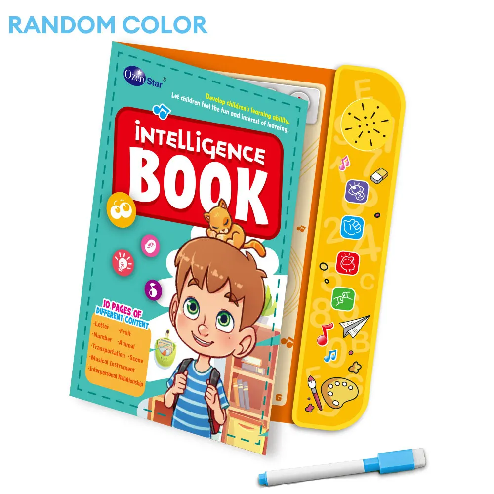 Libri Elettronici Interattivi con Penna, Libri Sonori Multi-tema per Bambini, Giocattoli Educativi Musicali e Parlanti