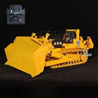 JDM 575 RC Hydraulic Bulldozer 1/14 Heavy Duty Metal Dozer Truck PL18 LITE Remote Control Light Sound System RC Toy Model Gift 1