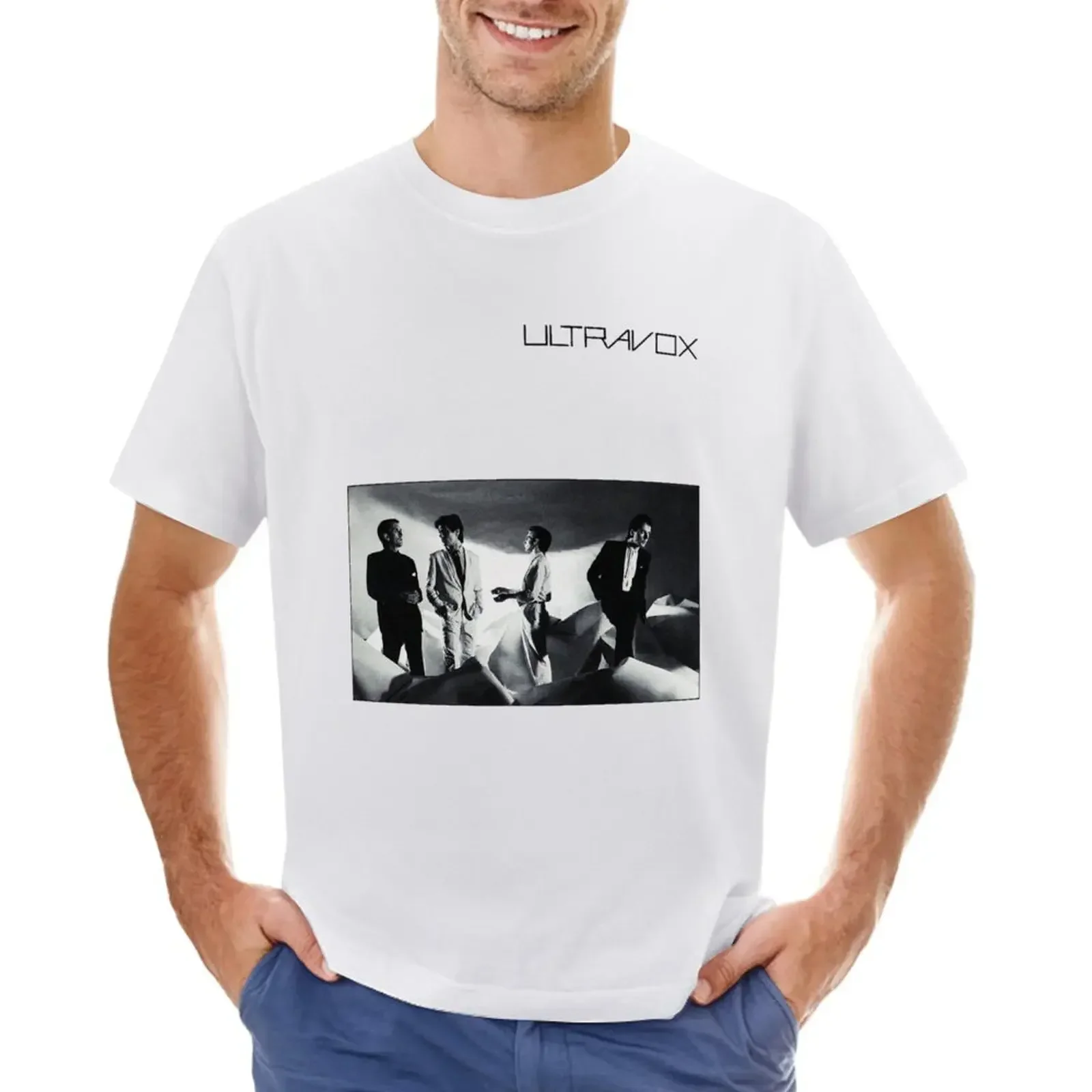 

Футболка Ultravox мужская оверсайз, милый топ, уличная одежда в стиле Харадзюку