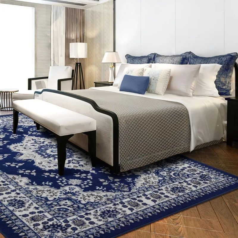 Traditional Non-Skid (Non-Slip) Low Profile Pile Rubber Backing Indoor Area Rugs