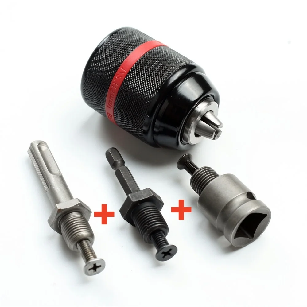 Adattatore Sds Plus Mandrino a Chiusura Rapida 2-13 mm Heavy Duty professionale 1/2-20UNF 13 millimetri Keyless Drill Chuck Mandrino a Chiusura Rapida con Adattatore SDS