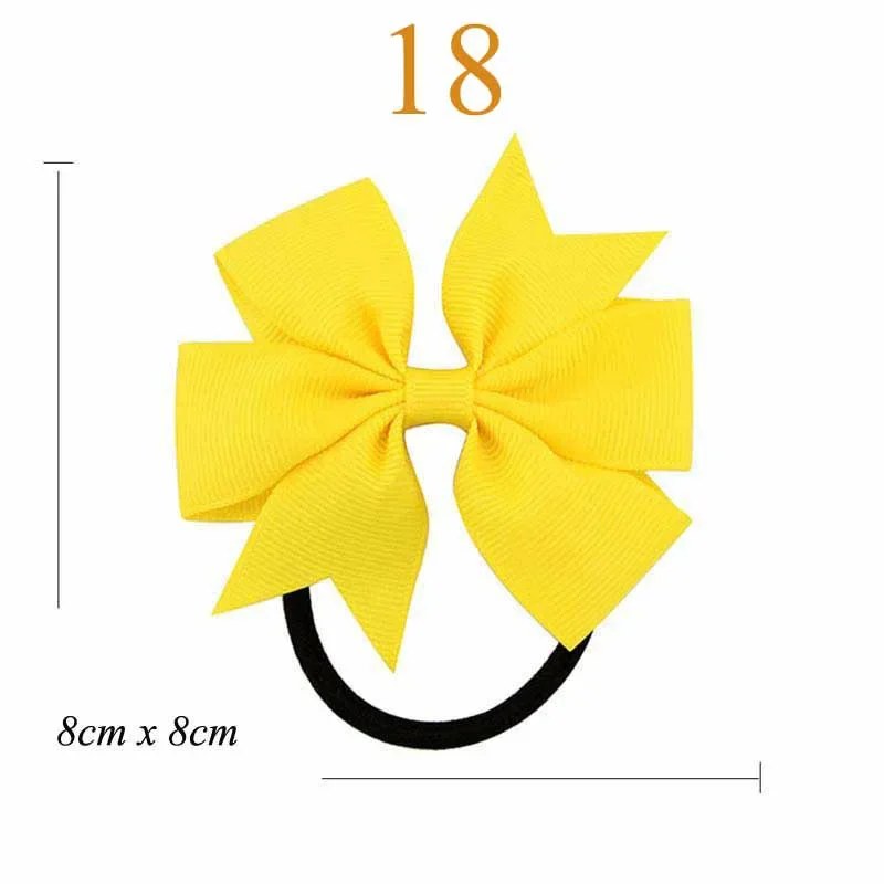 Elastic Hairband with 3 Knot and Floral Ribbon Accents - Handmade Girls' Party Hair Accessory
