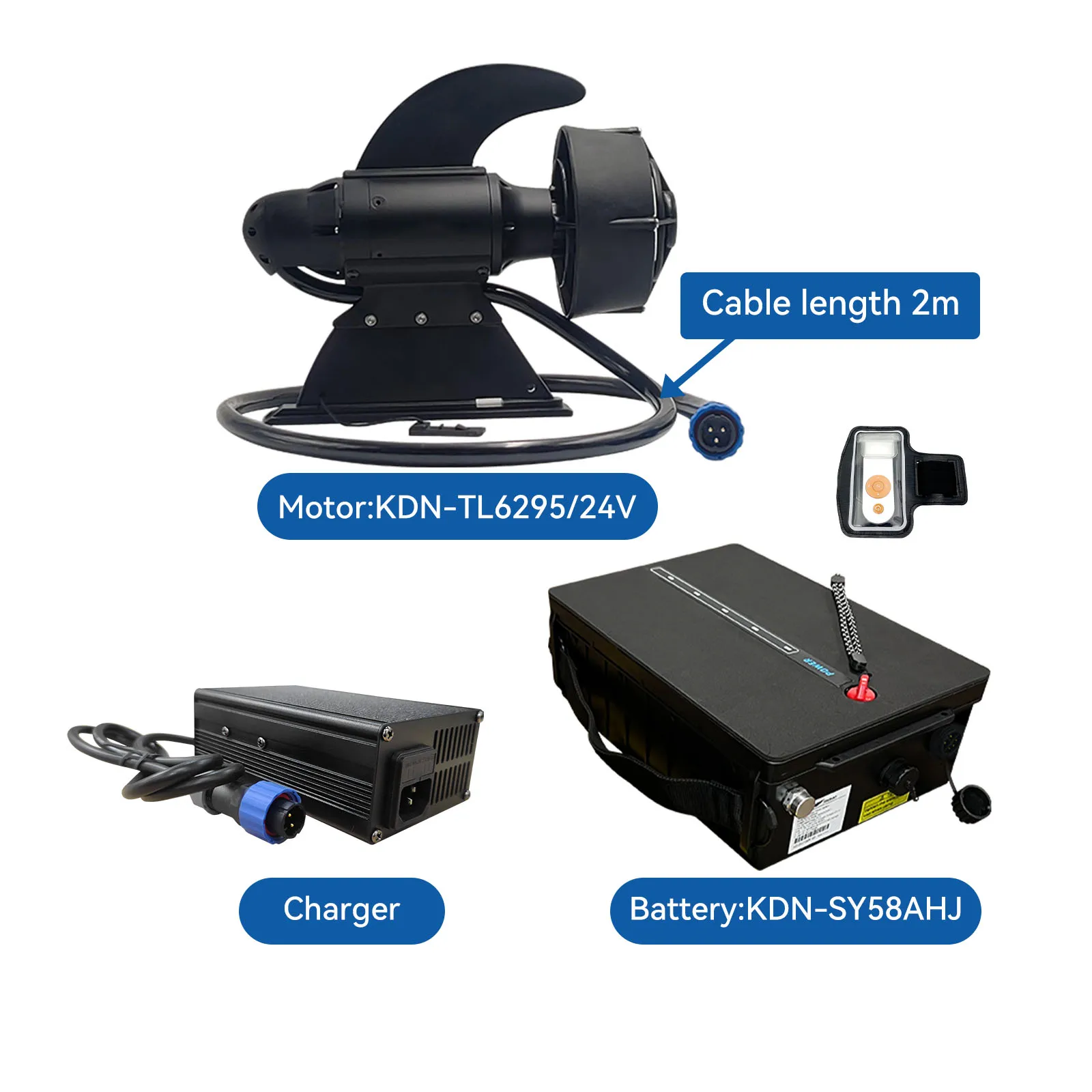 Kedean 電動モーター水中スラスター付属バッテリースタンドアップ