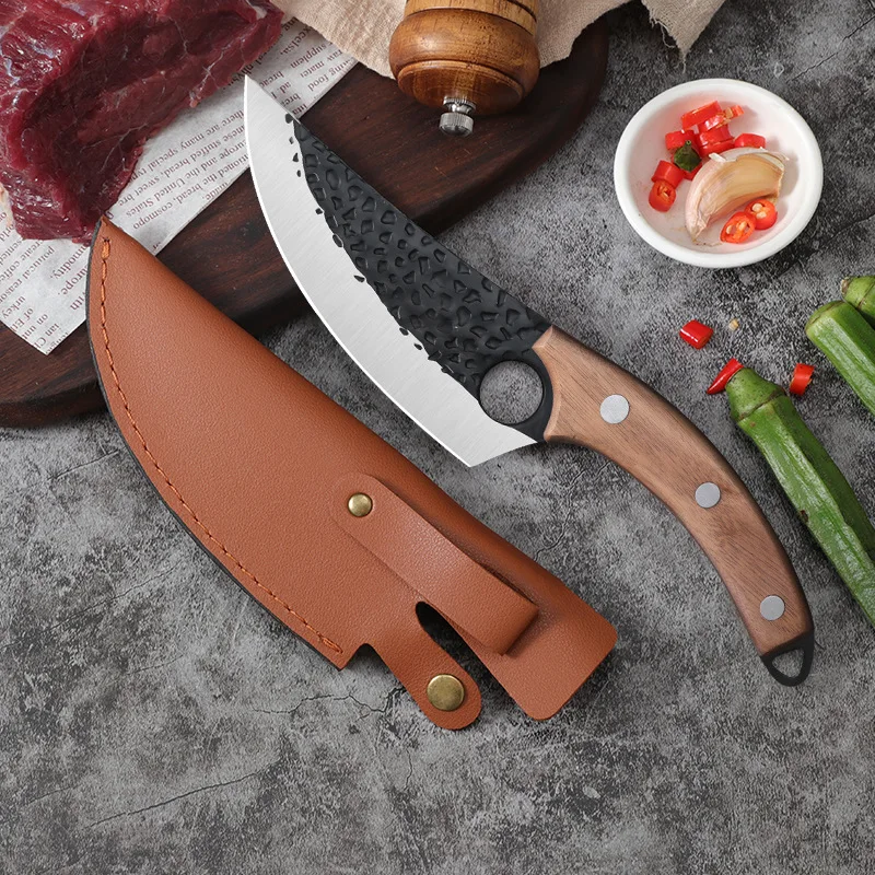 kitchen knife stand Chef Knife Stainless Steel Meat Cleaver Hunting Knife Kitchen Knife for Meat Fish Fruit Vegetable Bone Cleaver Cooking Knife knife dividers for drawers Kitchen Knives & Accessories