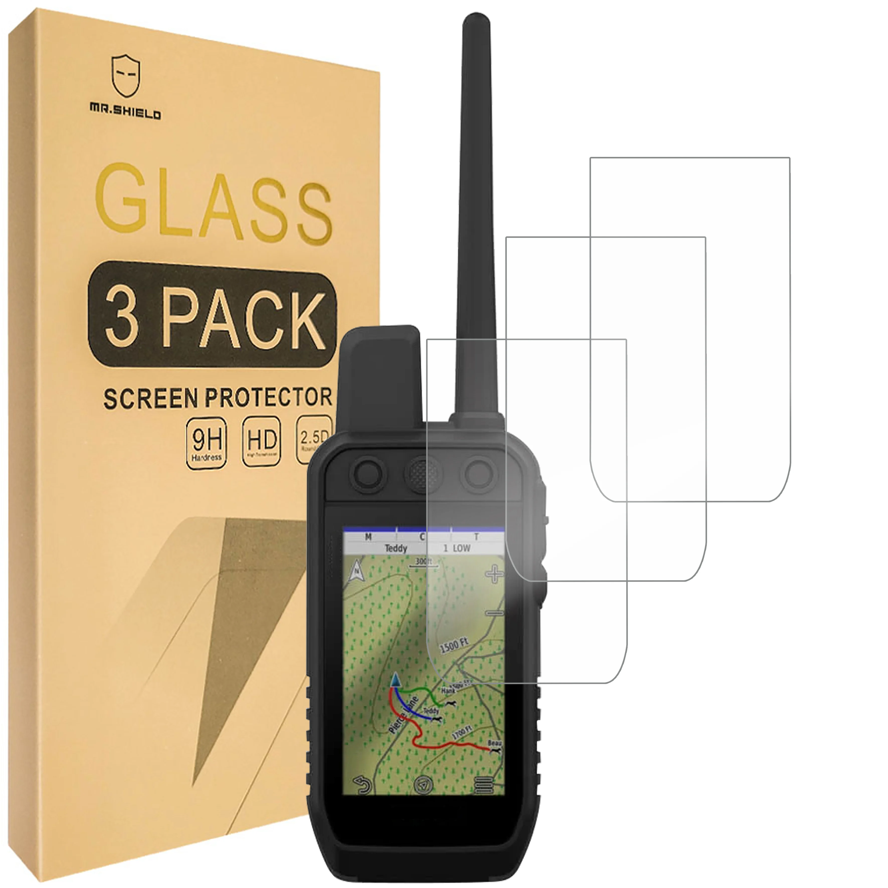 

Mr.Shield [3-Pack] Screen Protector For Garmin Alpha 200i / Alpha 200 [Tempered Glass] [Japan Glass with 9H Hardness]
