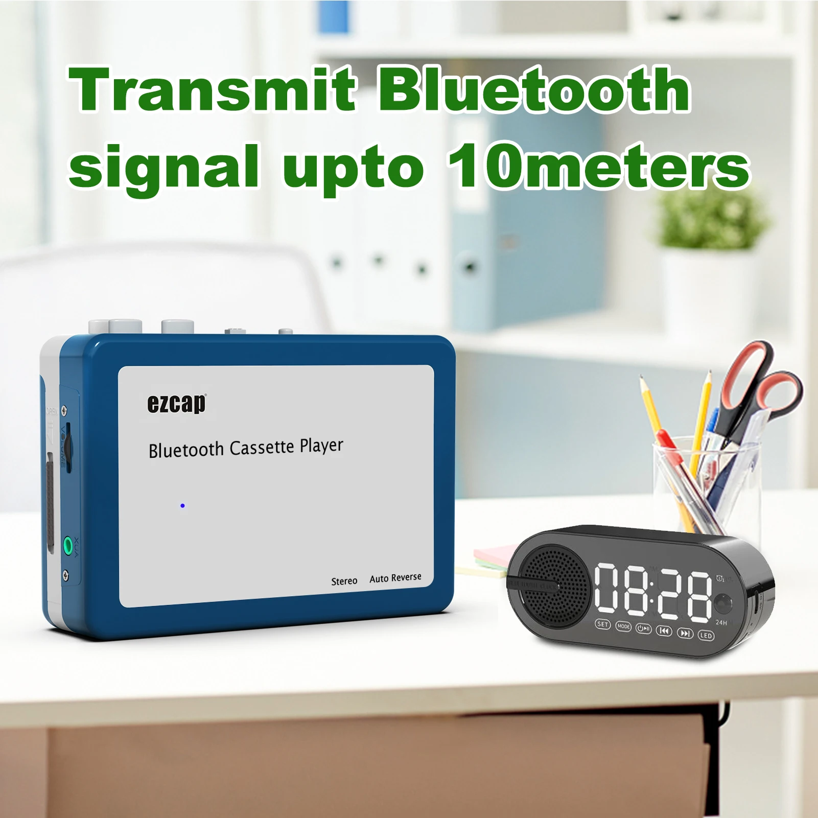 Cassette Player BT Cassette Player Walkman Cassette Player Portable Speaker Wireless BT Connection Multiple Power Supply Methods Auto