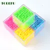 TOBEFU 3D Maze Magic Cube Transparent Six-sided Puzzle Speed Cube Rolling Ball Game Cubos Maze Toys for Children Educational 4