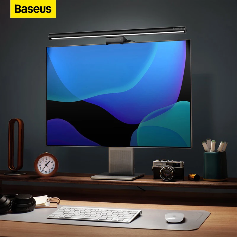 Baseus lámpara colgante de pantalla para ordenador, luz de mesa con Monitor LCD, para estudio, portátil, USB|Lámparas LED escritorio| - AliExpress