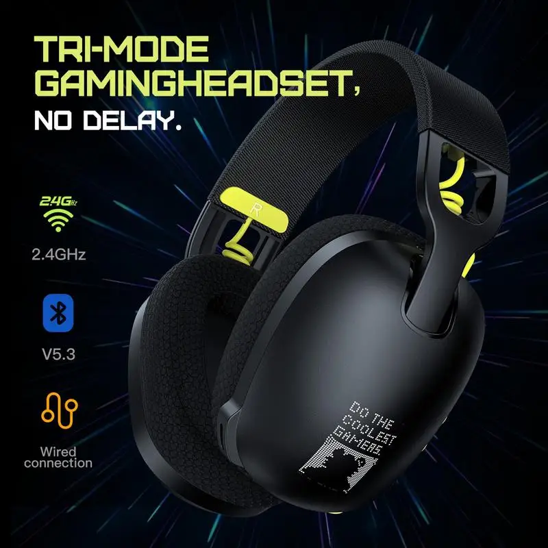 

Wireless Gaming Headphones 2.4G Wireless Gaming & Mobile Headset 25 Hr Battery Integrated Noise-Cancelling Mic Gamer Headset