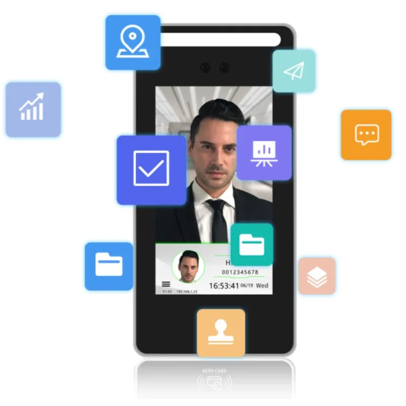 5 Inch IPS Dynamic face palm recognition Access Control System RFID Attendance with app