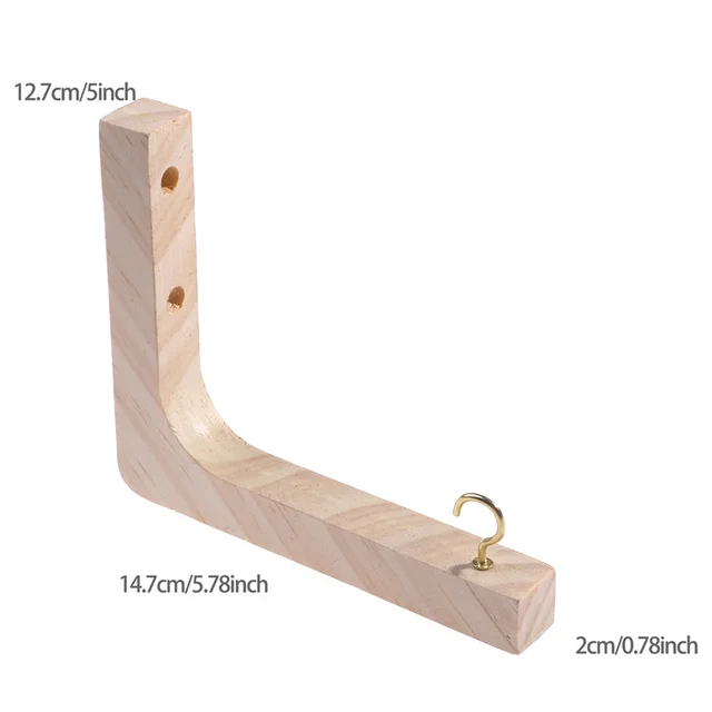 Cintres muraux nordiques en bois naturel pour plantes, crochet pour Pot de fleurs suspendu, support de fleurs nordique pour lanternes, carillons éoliens, décoration de balcon et de maison 6