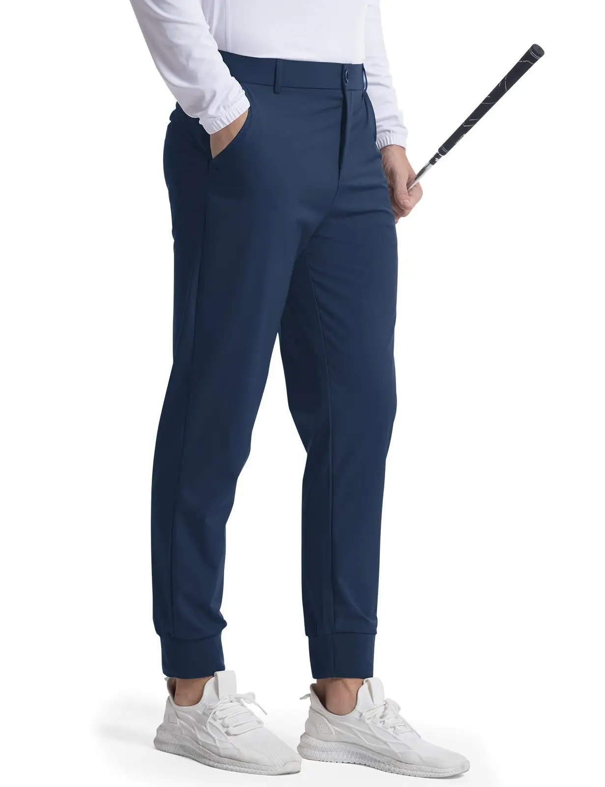 Mens Dress Pants Golf Stretch Pants Slim Fit Quick Dry Golf Joggers Pants Work Casual Long Pants with 3 Pockets Trousers Bottoms 3
