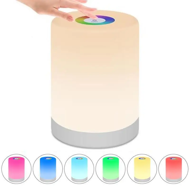 

Night Lights Rechargeable Smart LED Touch Control Induction Dimmer Intelligent Bedside Lamp Dimmable RGB Color Change desk light