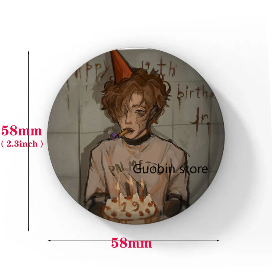 Description Picture 4 of item58mm The Foxhole Court Button Pin Foxes Palmetto State Badge Fight Because You Don Know How To Die Brooch Bag Decor Fans Gifts