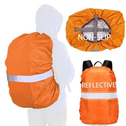 Reflective Waterproof Backpack Rain Cover with Cross Buckle and Strap - Versatile for Hiking, Camping, and Cycling (Orange XL(65 - 75L))