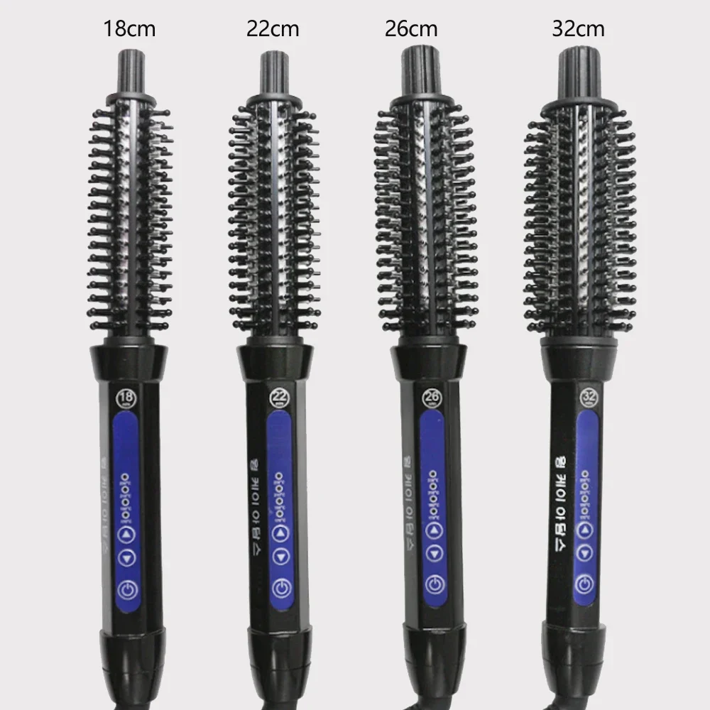 Professional Curling Iron 2 In 1 Electric Hair Brush PTC Fast Heating Combs For Women Hair Curlers Roller 18-32cm Comb te