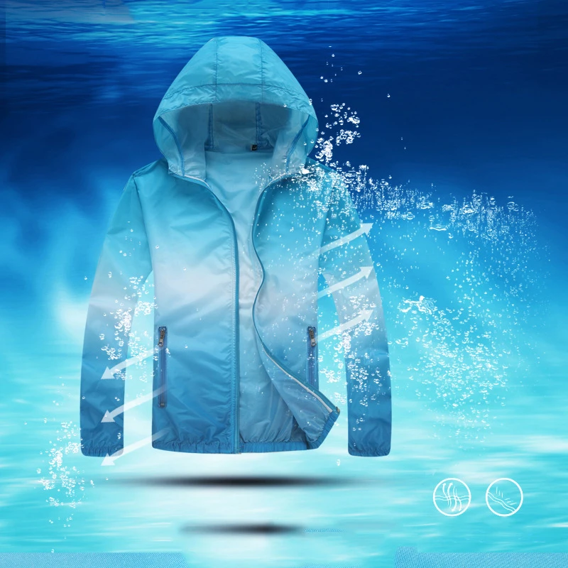 Unisex Summer Sunscreen Jacket Anti-UV Quick Dry Sports Windbreaker Cycling Running