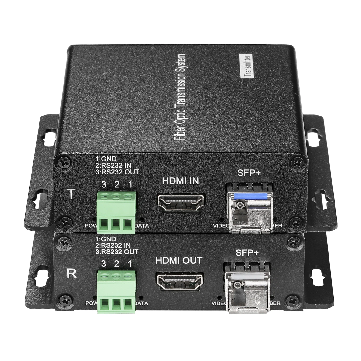 1 channel bidirectional 3.5 audio;1 channel bidirectional RS232 data HDMI Fiber Optic Converter