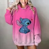 Disney Stitch print Cartoon Hooded Sweater Jacket Clothes Hoodie Oversize Design Feeling Loose and Comfortable 5