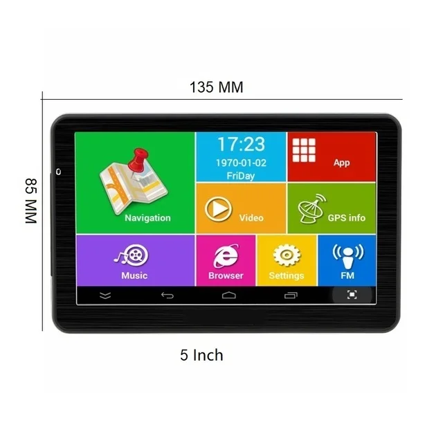 5" 7" Inch Android Quad Core 16GB Car GPS Navigation Sat Na AV-IN Bluetooth WIFI FM Transmitter Bundle Free Maps Automotive GPS car navigation Vehicle GPS Systems