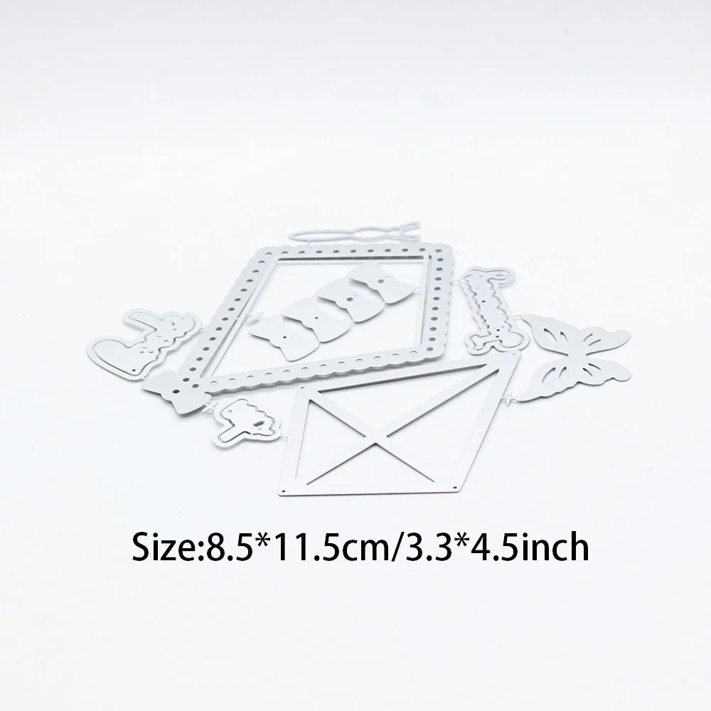 KSCRAFT  Kite Mini Album Metal Cutting Dies Stencils for DIY Scrapbooking Decorative Embossing DIY Paper Cards images - 6