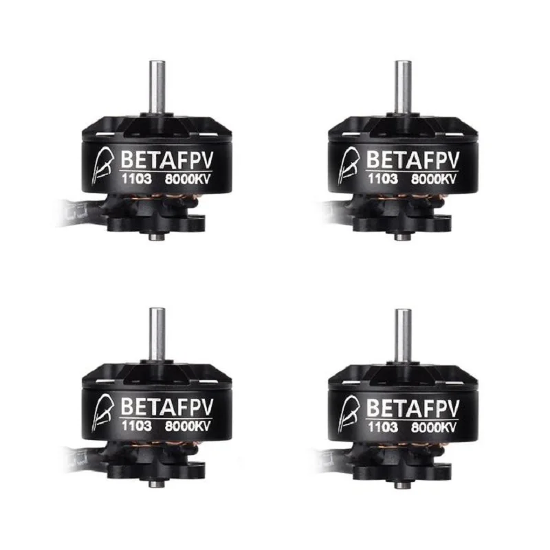 Ensemble de quatre moteurs brushless 1103 pour drone FPV Whoop Beta75X, prêts à installer
