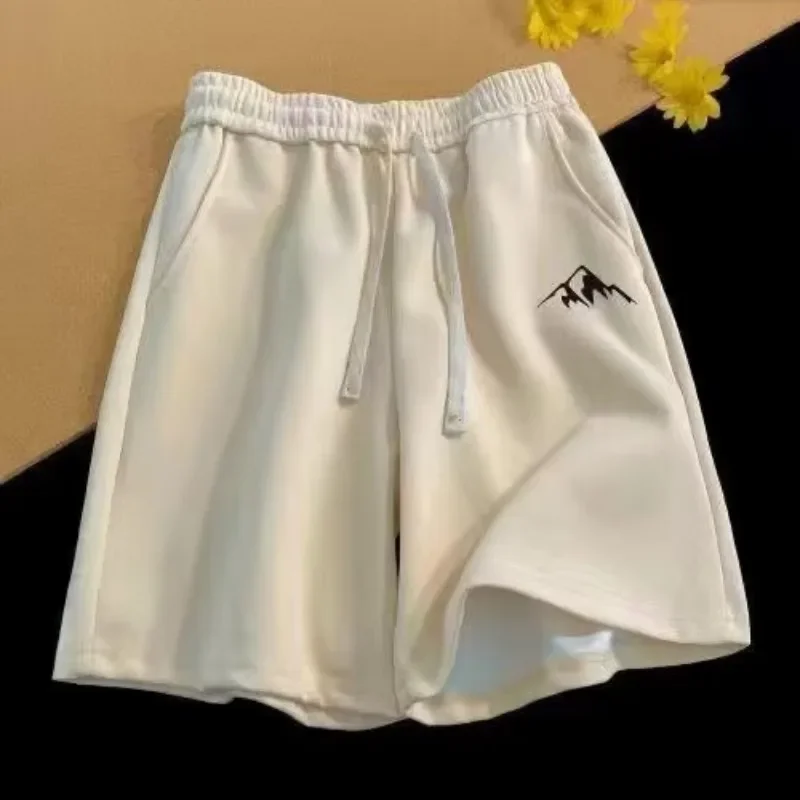 M-8XL Oversized Shorts Men's Casual Shorts Chinese Style Minimalist Mountain Range Print Shorts  Couple Basketball Short Pants 4