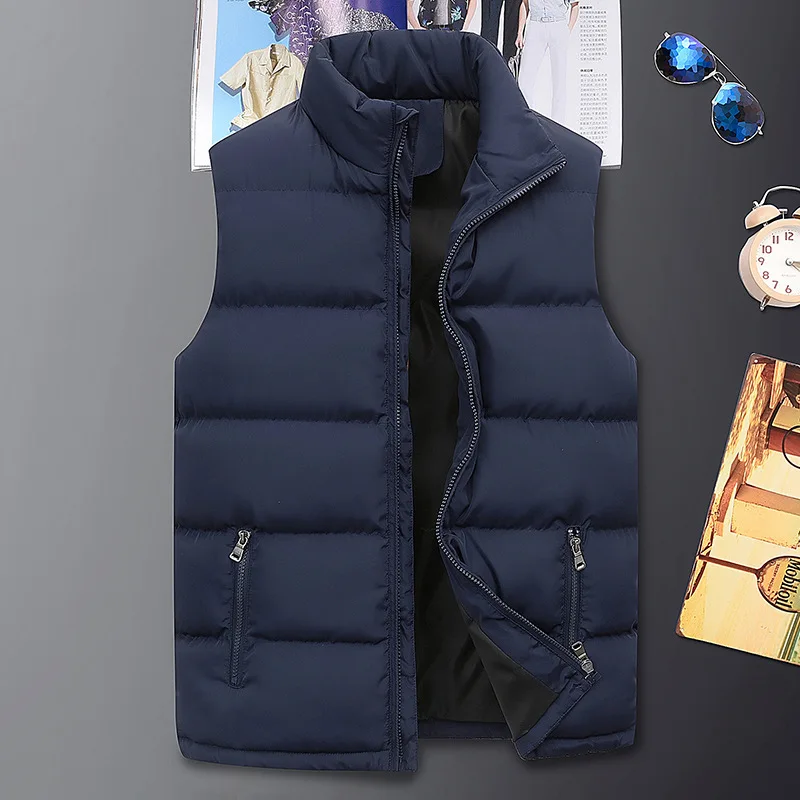 Women Men Sleeveless Jacket Vest Loose  Zipper Stand Collar Outdorr Fashion Streetwear Solid Unisex Female Male 1pc multi pocket vest jacket men s casual plus size slim fit outerwear sleeveless zipper jacket male clothes cotton waistcoat