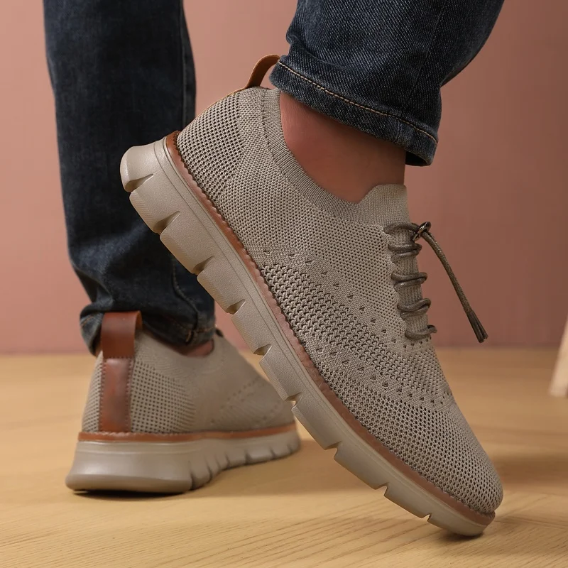 Men&rsquo;s Versatile Woven Sneakers Breathable Lightweight Customizable Fit For Casual and Business Wear
