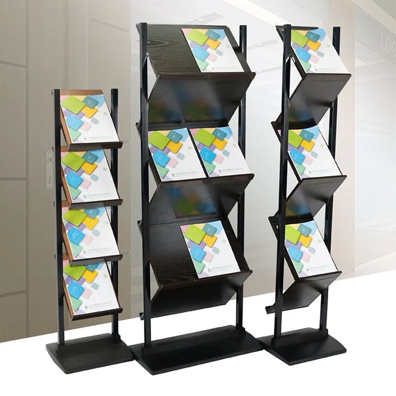 Simple Newspaper Rack A4 Magazine Rack Creative Newspaper Book Vertical Floor-standing Multi-layer Furniture estantes FYMR