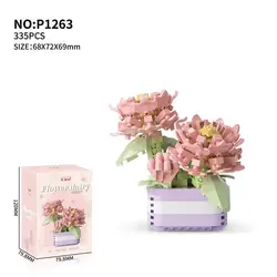 Creative DIY Potted Plant Building Blocks Set for Party Favors and Decorative Fun (1263)