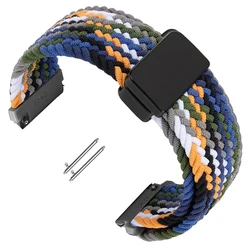Magnetic Braided Loop Nylon Strap - 20mm/22mm Bracelet - 22MM Watchband (Denim)