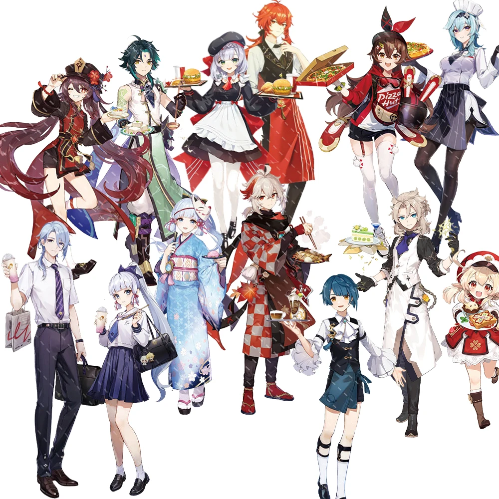 Аниме Фигурка ударно норель дилук Барбара Новая Модель Милая фотопластина настольное украшение стоячие подарки для друзей