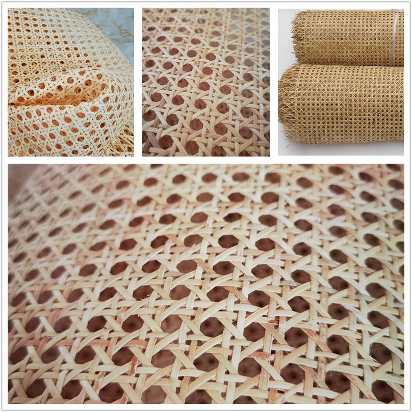 

50CM X 1--2 Meters Real Natural Indonesian Cane Webbing Rattan Wicker Webbing Roll Chair Table Furniture Material