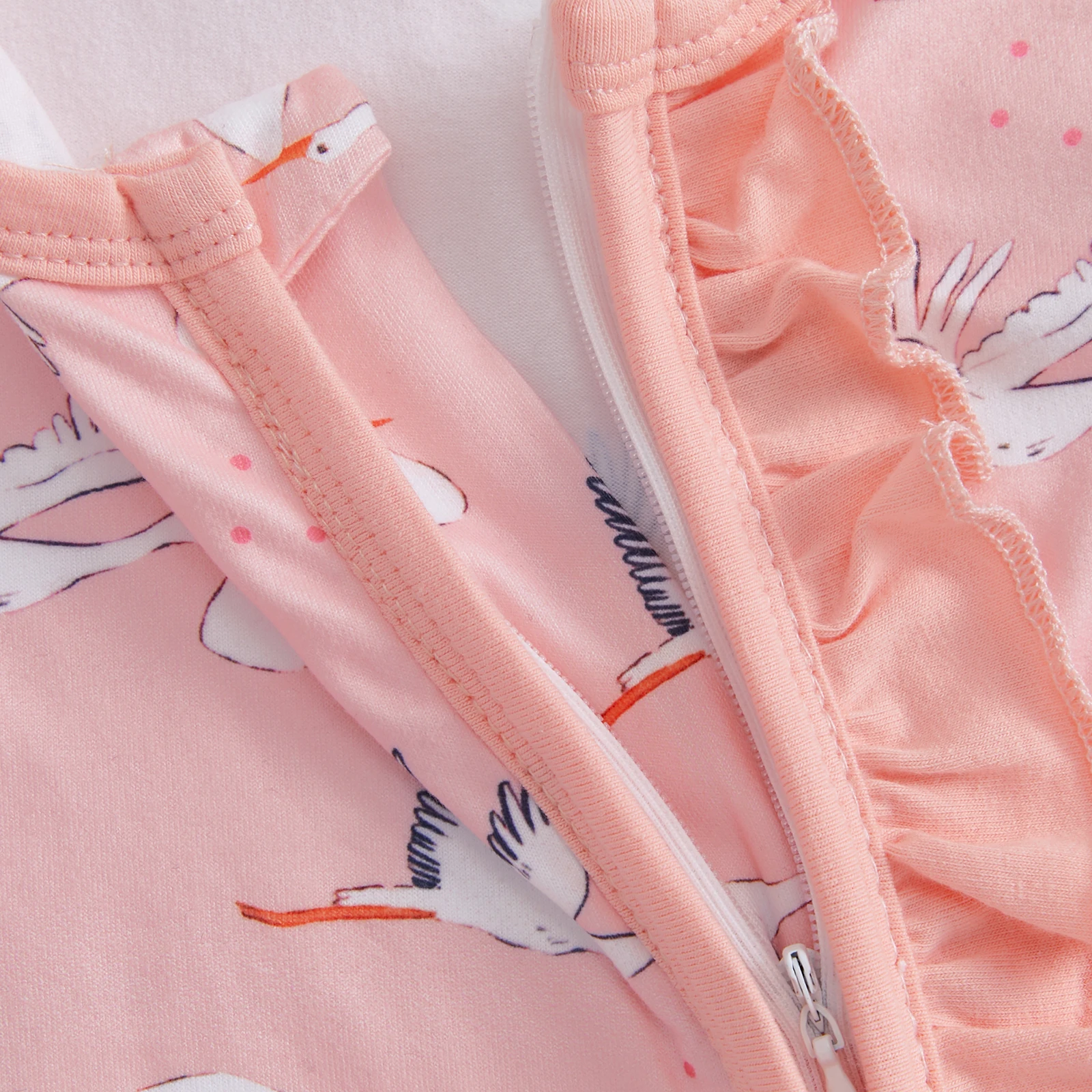 Autumn Newborn Girl Fall Outfit Animal Print Ruffle Long Sleeve Zipper Footed Jumpsuit Bow Headband Clothes Set
