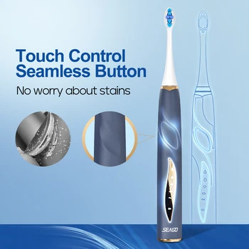 Seago Sonic Toothbrush Electric Toothbrush Seamless Touch Control Button Pressure Sensor 5 Modes IPX7 Waterproof Rechargeable 1