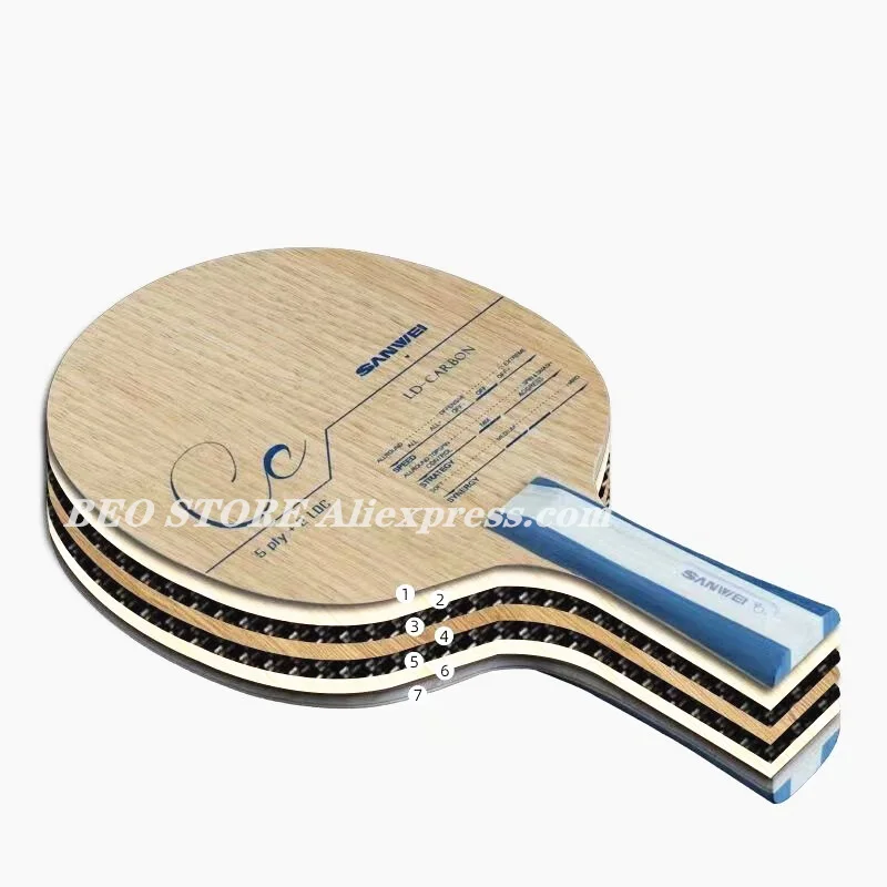 SANWEI CC Table tennis blade 5 wood+2 carbon OFF++ training without box ping pong racket bat paddle tenis de mesa