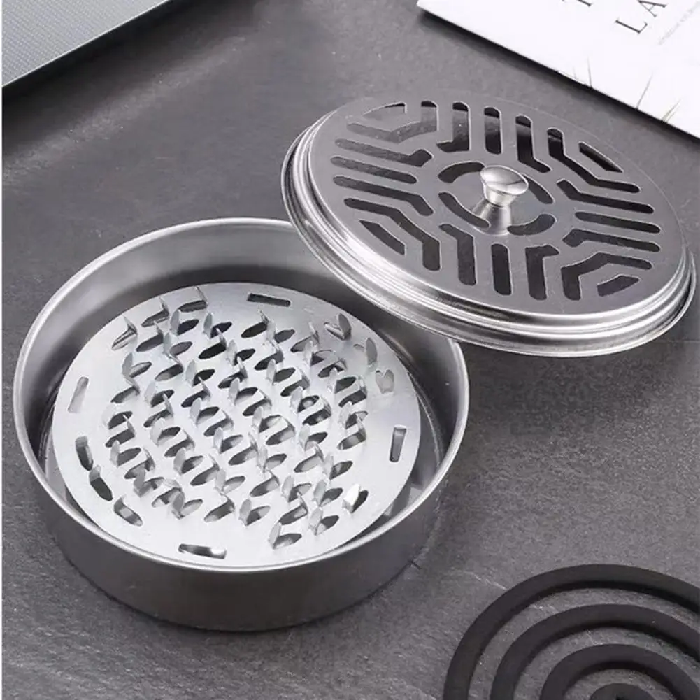 

Safe Mosquitoes Coils Holder with Mesh Cover Reusable Mosquito Coil Disk Mosquito Coil Tray Box with Cover