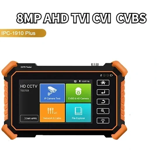 IP CCTV Tester Monitor IPC1910 Plus 5inch touch screen IP Analog Camera Tester ONVIF PTZ WIFI 12V1A output 8MP AHD TVI CVI CVBS 4 inch cctv tester ipc 1910 plus ip camera monitor 8mp cvi tvi ahd analog poe digital cable tracer wifi analysis dc12v output